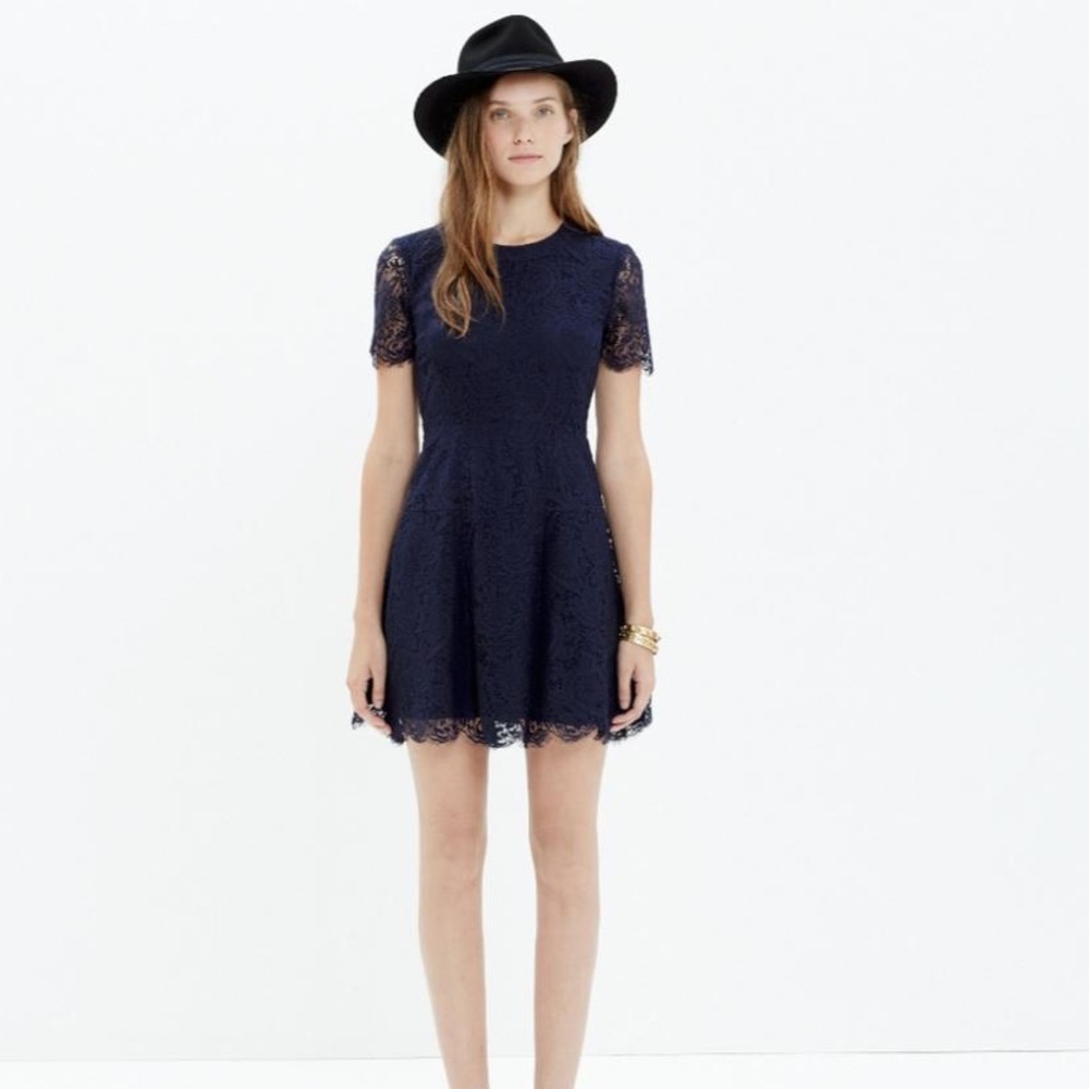 Madewell Navy Lace Dress
